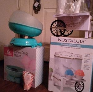 Cotton candy maker and Snow cone maker